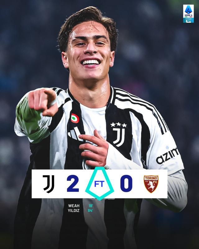 bob半岛体育官网-【意甲】尤文2比0都灵，蒂莫西·维阿、耶尔德兹进球